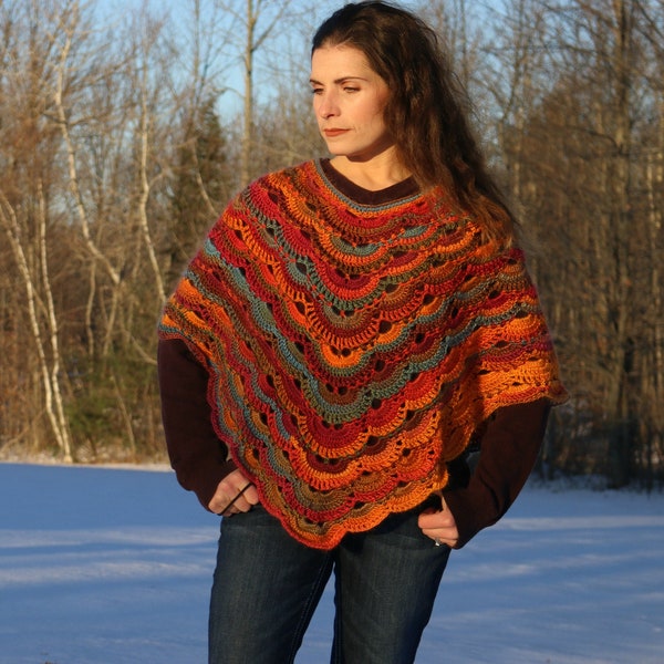 Virus Poncho Pattern, PDF, Crochet Two Corner VIRUS Poncho Pattern, Instant Download Virus Poncho Crochet Pattern