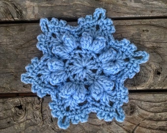 Stella's Snowflake Crochet Pattern, Crochet Snow Flake Pattern, Snowflake Decorations, Snowflake appliqué crochet pattern, PDF download