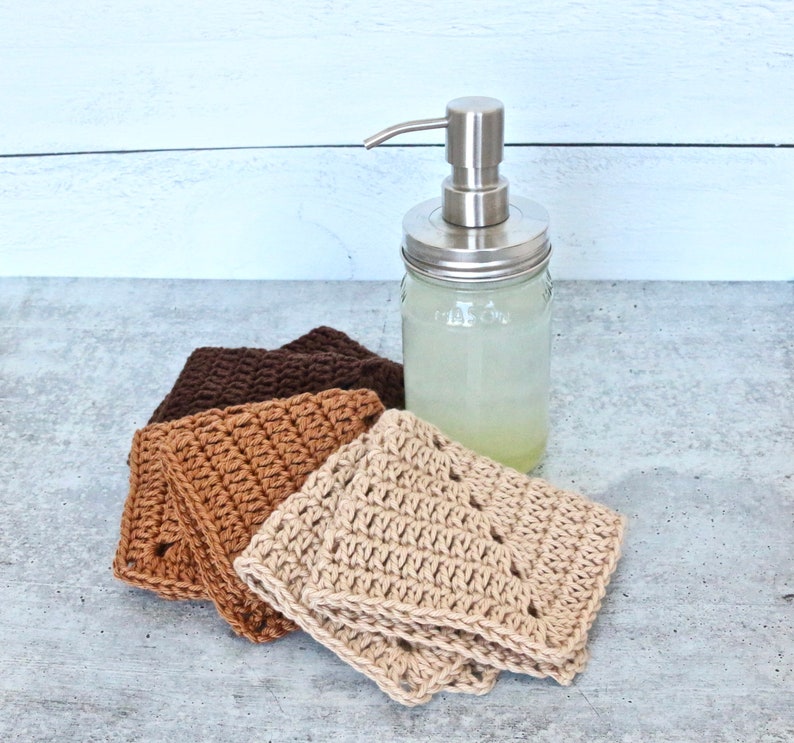 Crochet Washcloth Pattern: Cotton Dishcloth, Beginner Friendly ENGLISH (PDF Pattern) image 2