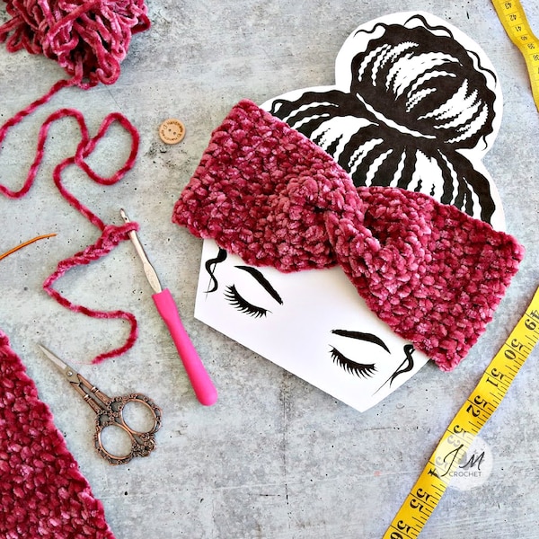 Charisma Ear Warmer crochet pattern, Crochet Bulky (5) Yarn Ear Warmer PDF, Bulky Yarn Pattern, Crochet Headband, Beginner Friendly Pattern