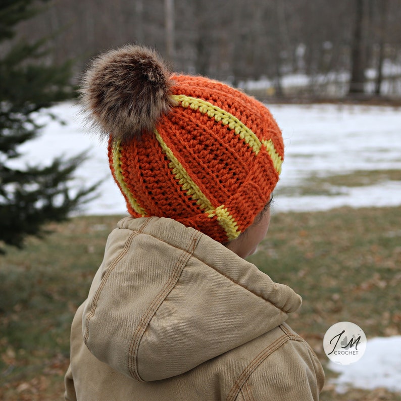 Easiest Worsted Hat Ever PATTERN, Crochet Hat, infant to adult sizes, PDF, Instant download, Beginner Friendly, Ribbed hat, rib crochet hat image 4