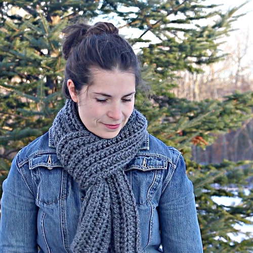 Easiest Scarf Ever Crochet Pattern 3 Lengths PDF Instant Etsy