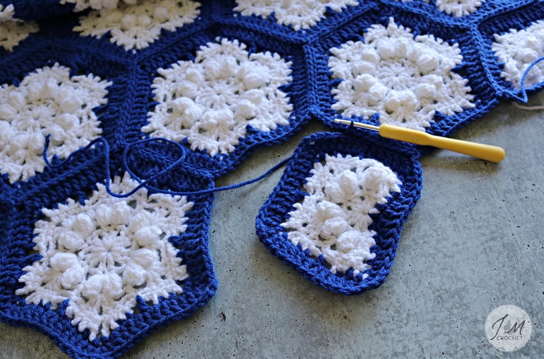 PDF PATTERN Stella's Snowflake Blanket Pattern Crochet Snowflake pattern image 3