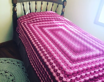Modèle de couverture de coquillages au crochet : rectangle, 4 longueurs, ANGLAIS (Modèle PDF)