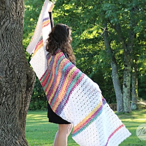 Enchanted Flowers Stole/Shawl crochet PATTERN, Boho wrap, PDF instant download crochet pattern, Wrap shawl, English only