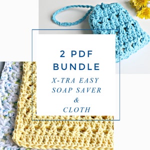 2 CROCHET PATTERNS, Xtra Easy Soap Saver and The Xtra Easy Cloth Pattern pdf, Crochet Patterns, two crochet patterns, ENGLISH only