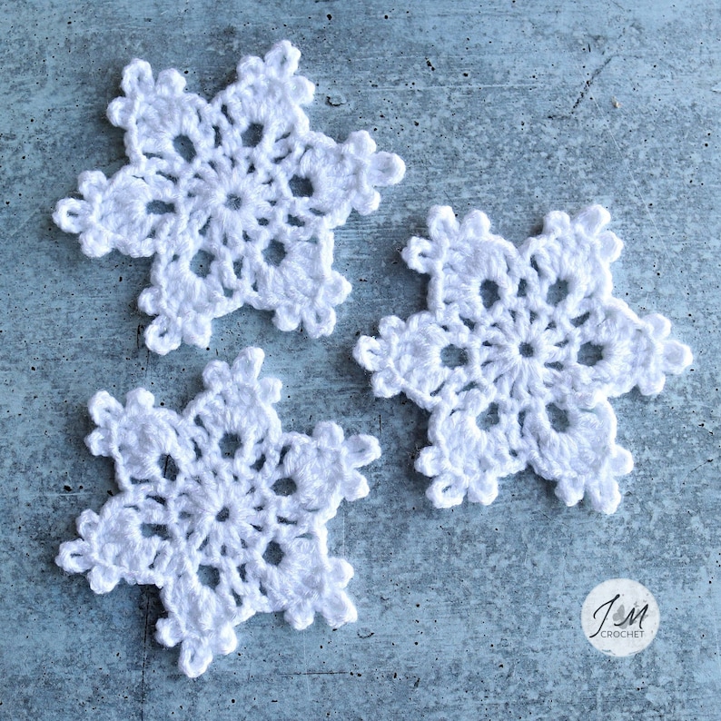 Simple and Easy Crochet Snowflake Pattern Crochet Pattern image 1