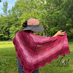 Flora Blossom Crochet Shawl Pattern, Prayer Shawl Pattern, PDF file download Pattern image 2