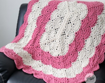 Rectangle Flora Blossom Crochet Blanket Pattern, PDF file download Pattern, ENGLISH ONLY