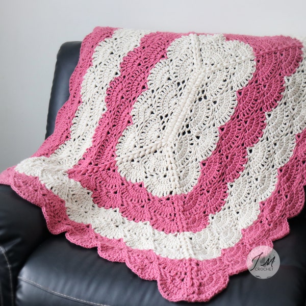 Rectangle Flora Blossom Crochet Blanket Pattern, PDF file download Pattern, ENGLISH ONLY