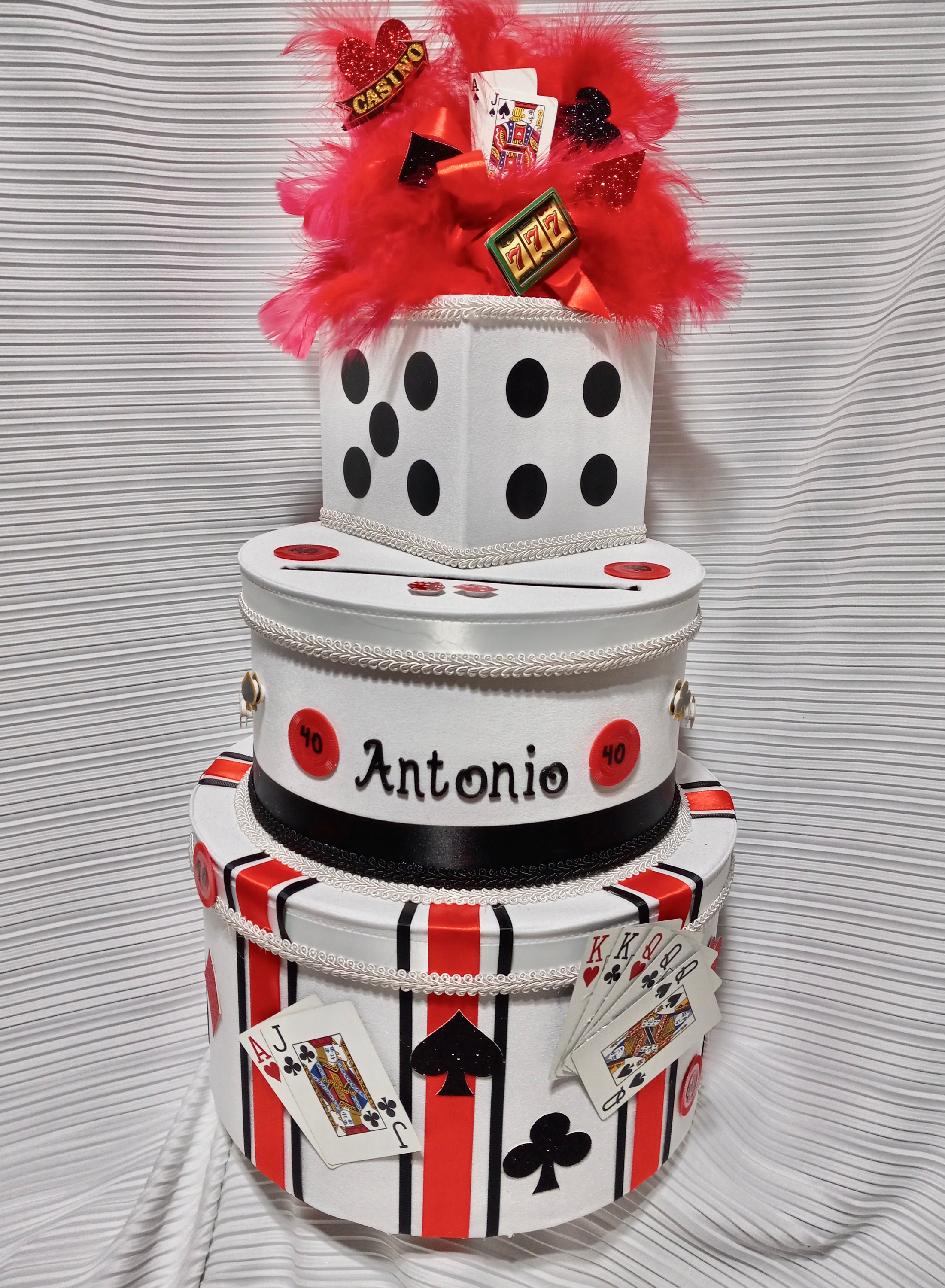Birthday card box casino card box card box money holder