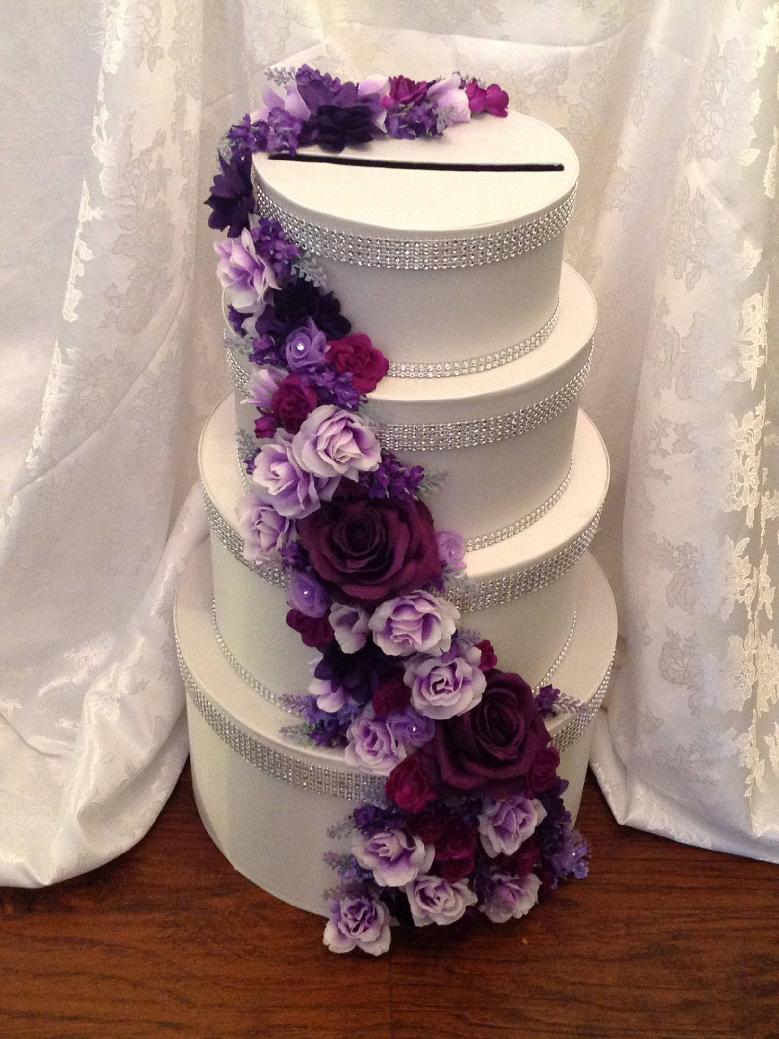 Wedding Card Box Purple Card Box Lavender Card Boxwedding Etsy