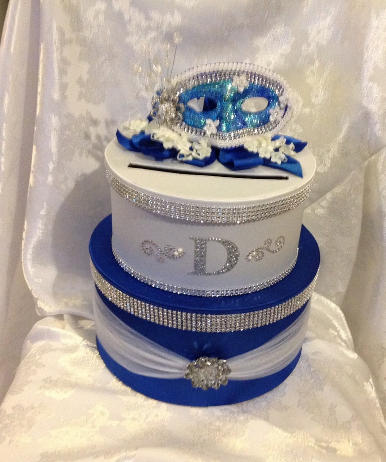 Card boxes masquerade card box sweet sixteen card box Etsy