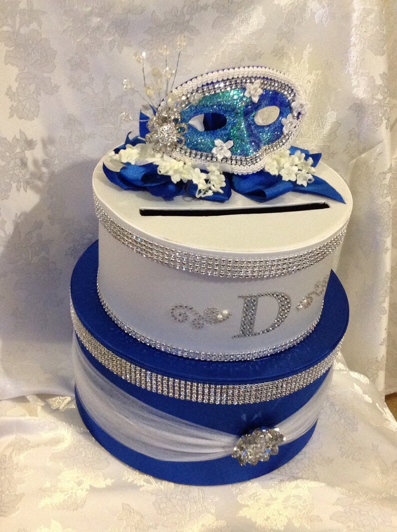 Card boxes masquerade card box sweet sixteen card box Etsy