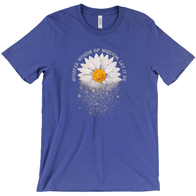 Whisper Words Of Wisdom, Let It Be, Song Lyrics, The Beatles, Daisy Graphic, Concert Shirts, Classic Rock, Short Sleeved T-Shirt image 9