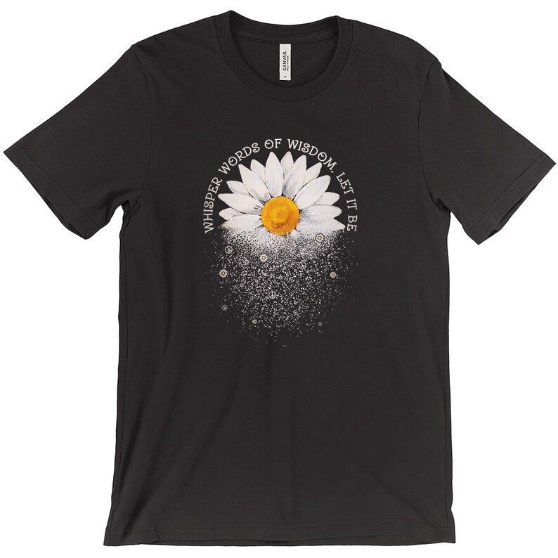 Whisper Words Of Wisdom, Let It Be, Song Lyrics, The Beatles, Daisy Graphic, Concert Shirts, Classic Rock, Short Sleeved T-Shirt image 5