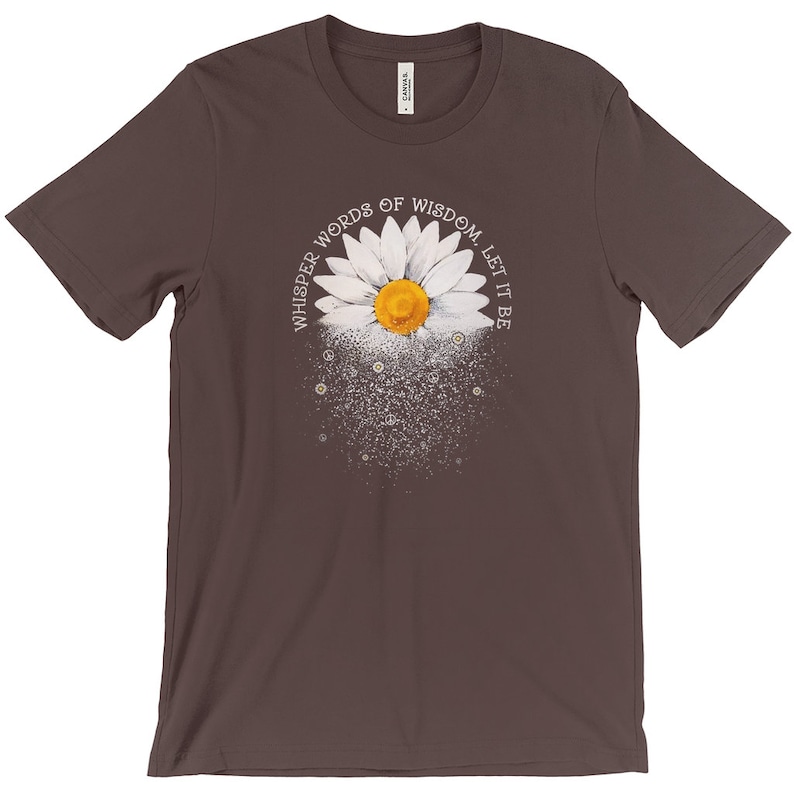 Whisper Words Of Wisdom, Let It Be, Song Lyrics, The Beatles, Daisy Graphic, Concert Shirts, Classic Rock, Short Sleeved T-Shirt image 7