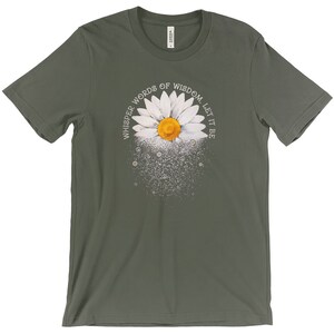 Whisper Words Of Wisdom, Let It Be, Song Lyrics, The Beatles, Daisy Graphic, Concert Shirts, Classic Rock, Short Sleeved T-Shirt image 2