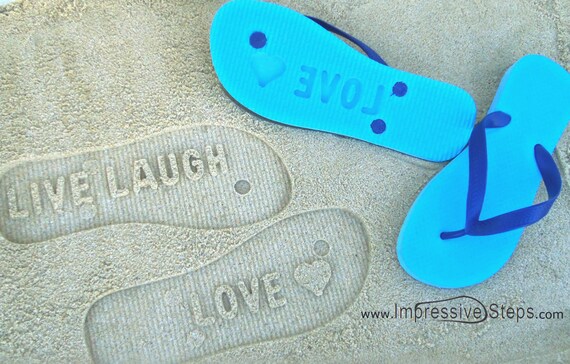 flip flops in the sand