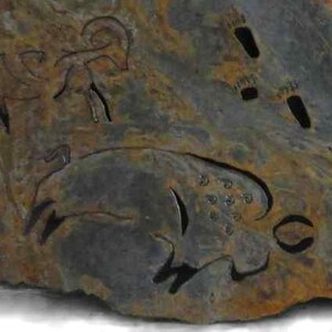 Petroglyph panel rustic sheet metal art made-to-order image 3