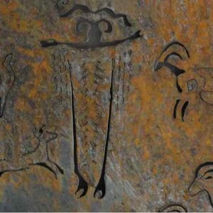 Petroglyph panel rustic sheet metal art made-to-order image 2