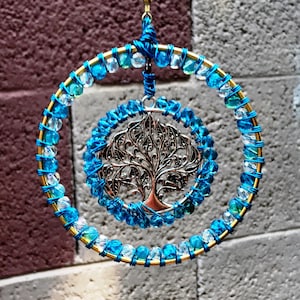 Tree of Life Sun Catcher: Crystal Prism Rainbow Maker