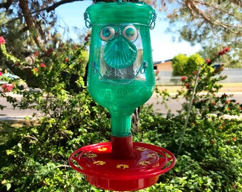 Glass Hummingbird Feeder Tin Owl Gentleman Jack Bottle Bird Etsy