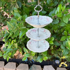 Vintage China Bird Feeder: 3-Tier Seed Feeder with Metal Hanger