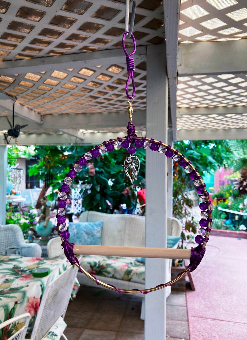 Hummingbird Swing Outdoor Bird Swing Hummingbird Perch Etsy