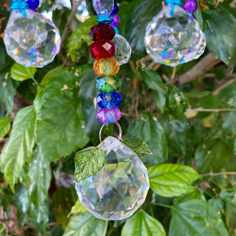Sun Catcher Glass Beads Chandelier Prism Suncatcher Glass Etsy