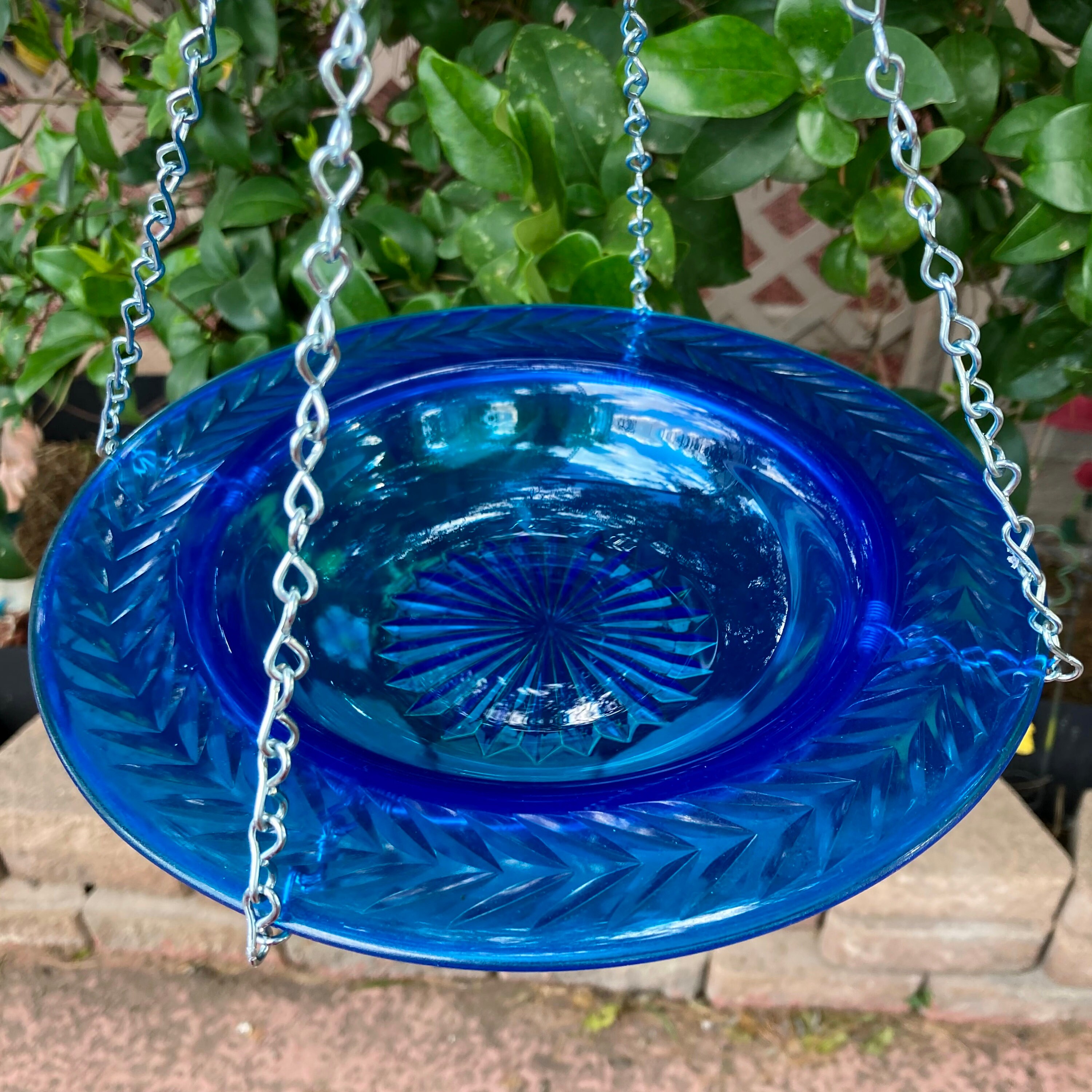 Bird Bath Bird Feeder Hanging Bird Bath Vintage Pressed Etsy