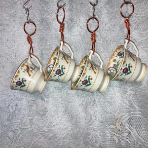 Vintage China Teacup Ornaments: Tea Party Christmas Tree Decorations