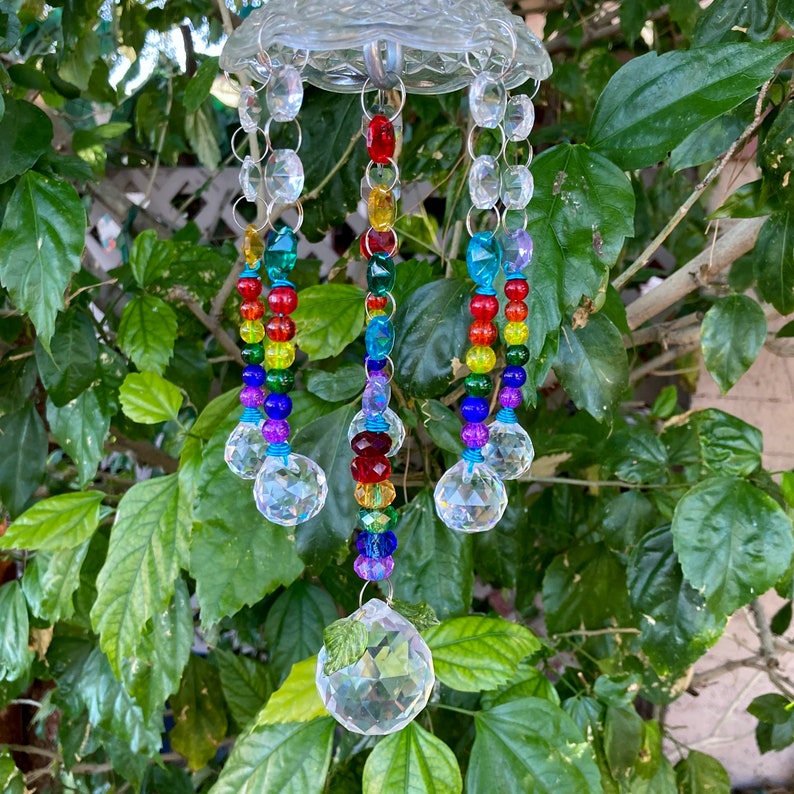 Sun Catcher Glass Beads Chandelier Prism Suncatcher Glass Etsy