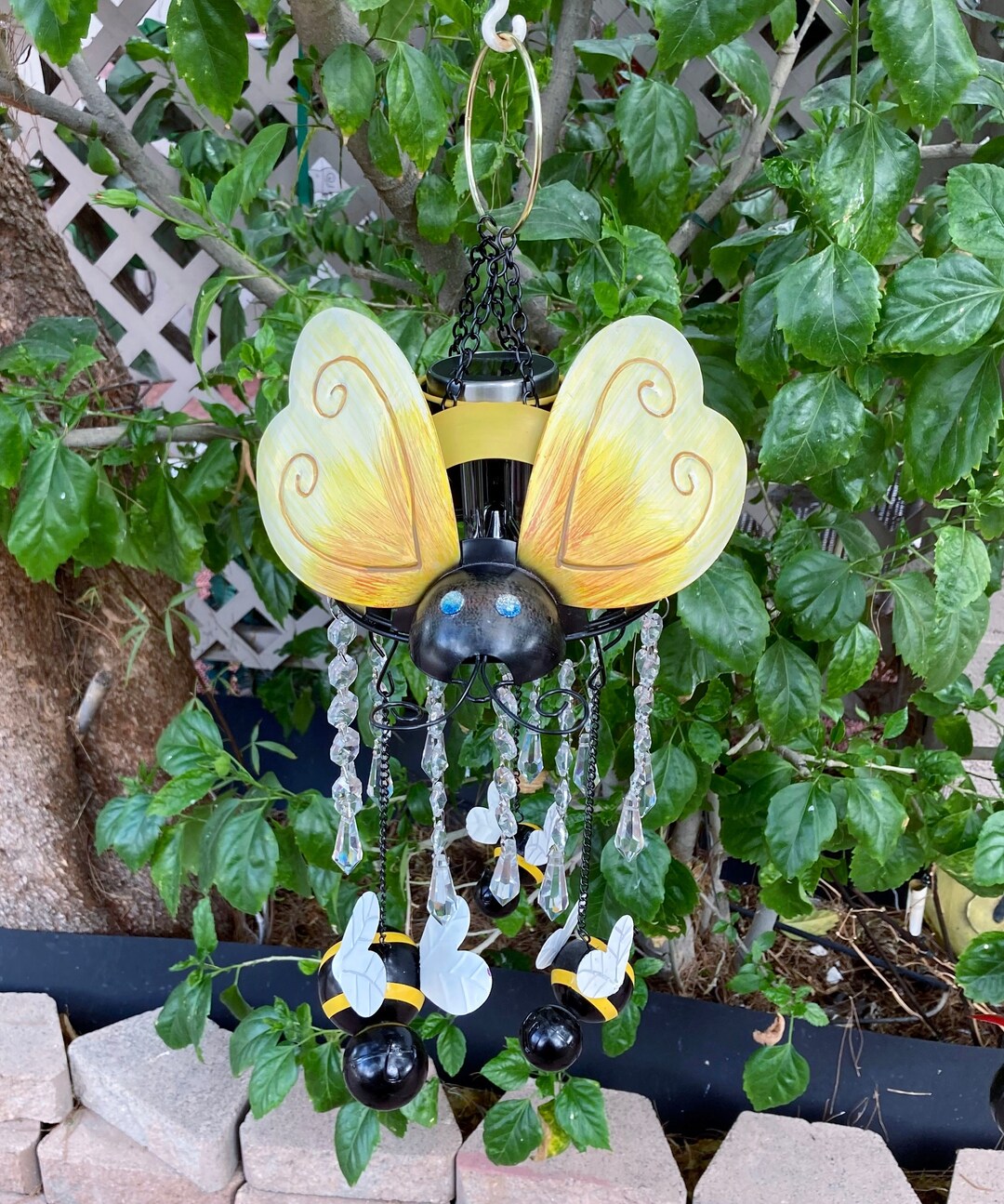 Sun Catcher, Metal Bumblebee, Chandelier Crystals, Prism Sun Catcher