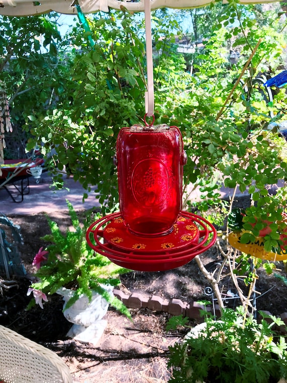 Mason Jar Hummingbird Feeder Bird Feeder Mason Jar Etsy