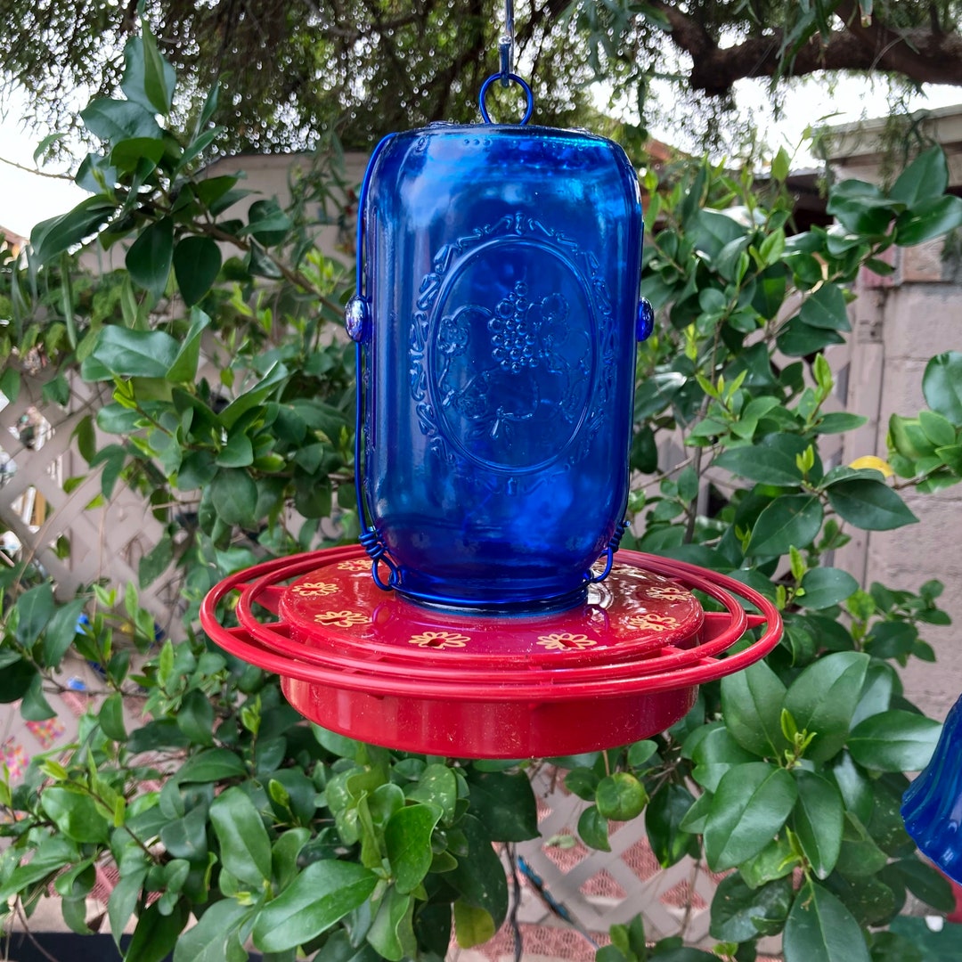 Mason Jar Hummingbird Feeder, Bird Feeder, Mason Jar, Hummingbird