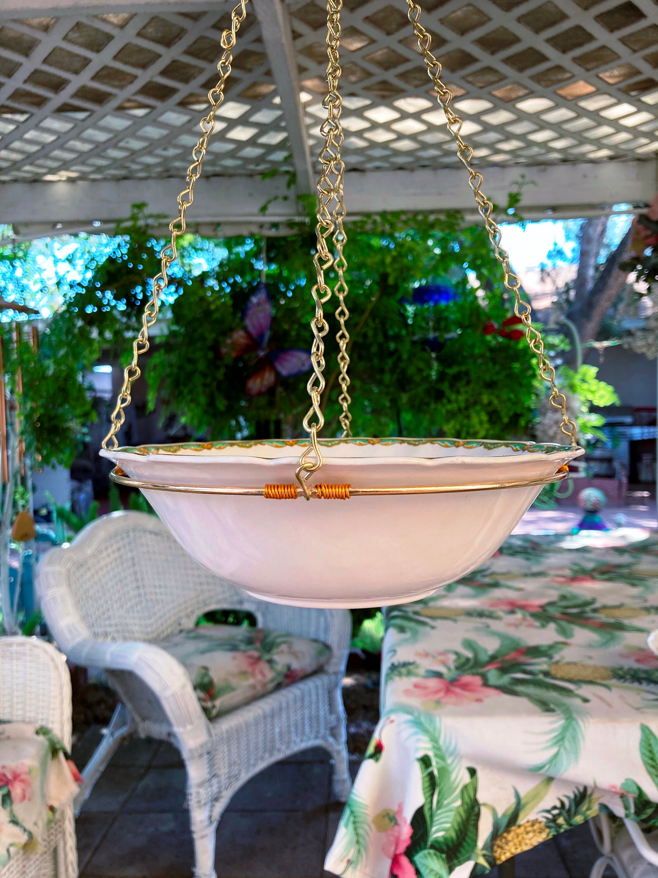 Baño de aves alimentador de aves baño de aves colgantes | Etsy