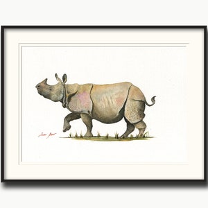 Quadro astratto, quadro moderno, quadro rinoceronte, quadro pop