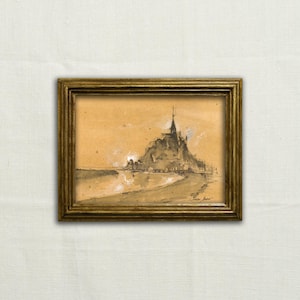 Mont Saint Michel Painting - Etsy