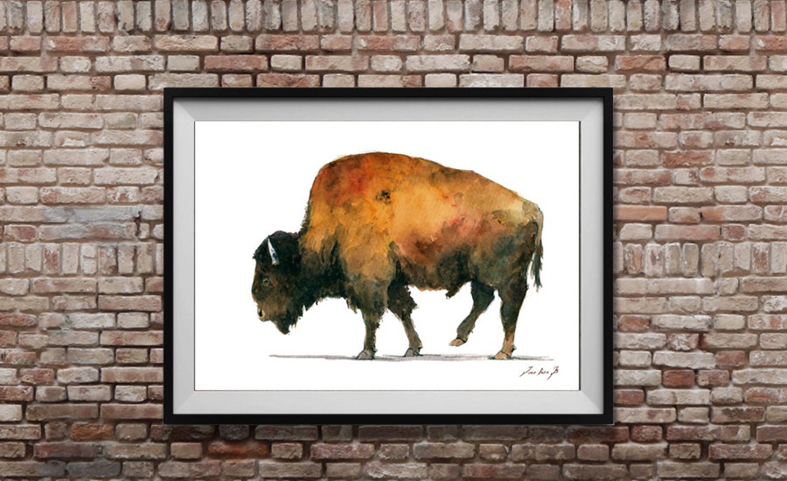 POSTER PRINT Buffalo Bison American Buffalo American - Etsy