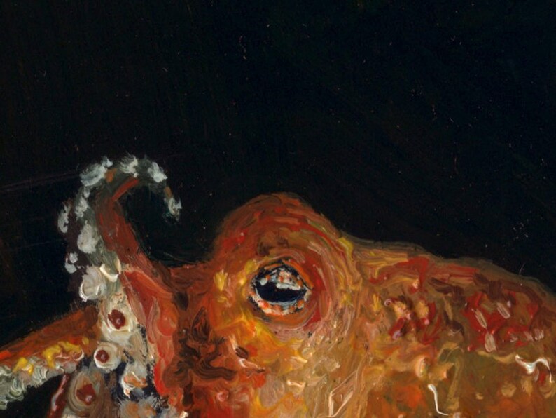 Octopus Oil Painting Octopus Painting Octopus Print Fish - Etsy