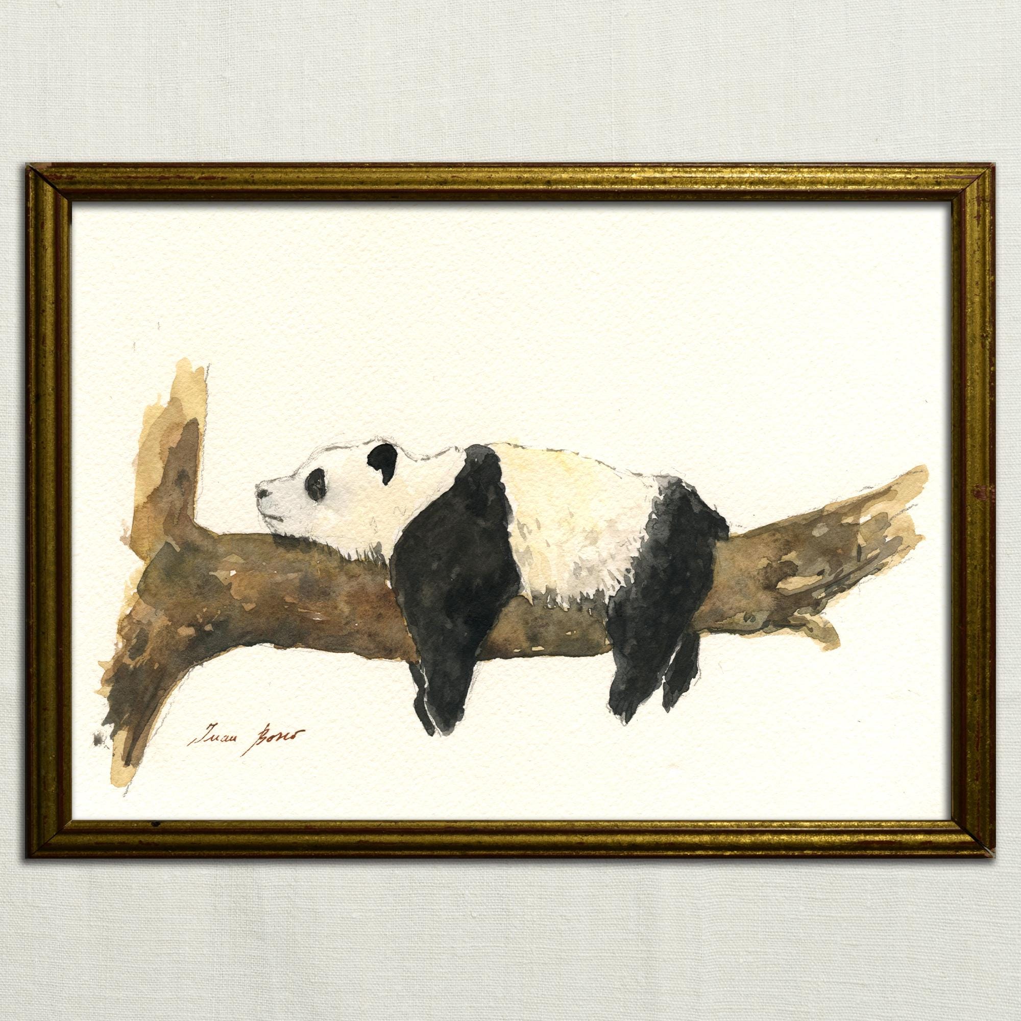 Orecchini In Legno A Forma Di Panda Seduto – Legno Di Ciliegio, Leggeri E Fatti A Mano