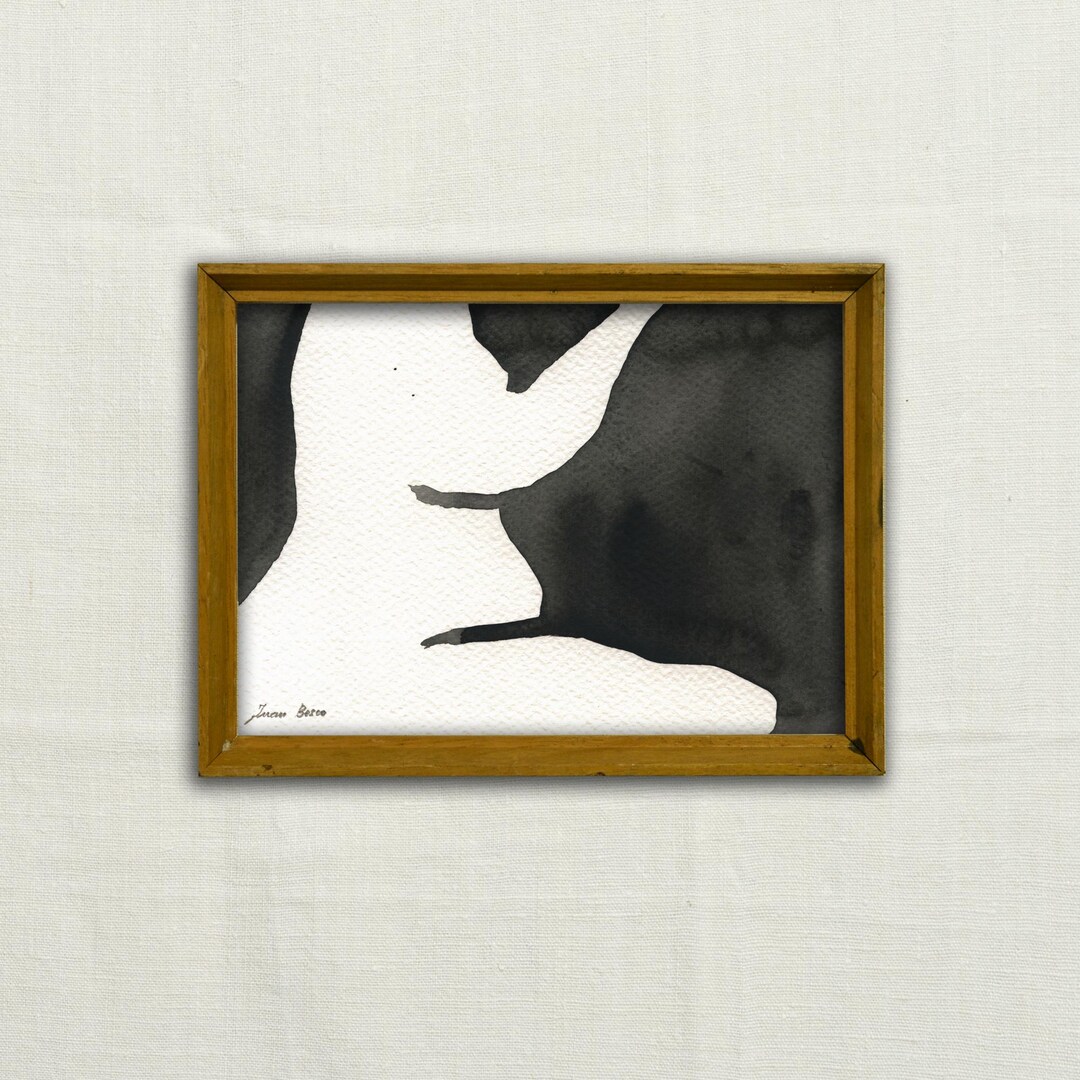 Original, NOT A PRINT Modern Minimal Abstract Figure Art Wall