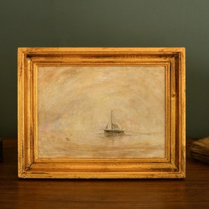 DRUCK- Segelschiff Öl auf Holz, Schiff Malerei, nautische Illustrationen, Segelschiff Kunstwerk, Segelboot Ölgemälde, Ozean Lifestyle.