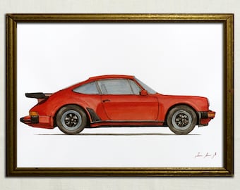 ポルシェ 930 (911 ターボ) (1975-1984) (サイドプロファイル) カー