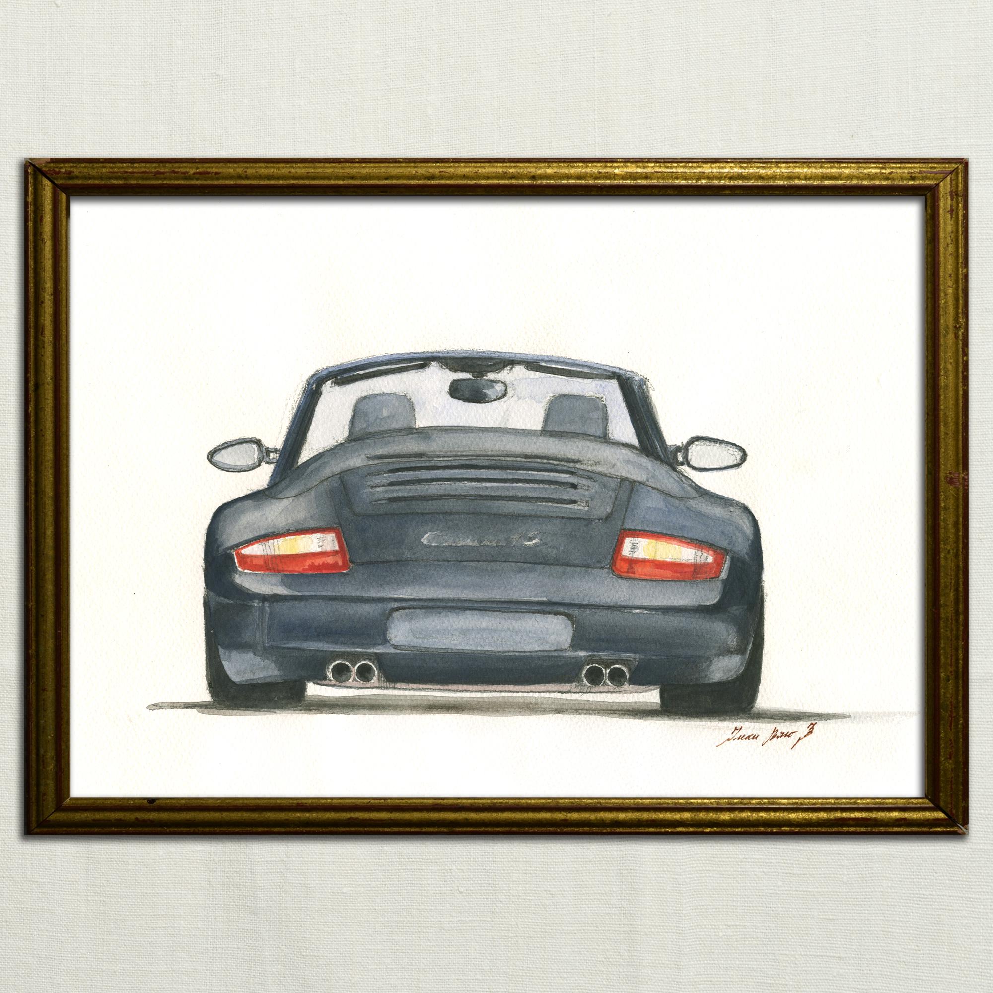 プリント - ポルシェ 911 - ポルシェ クラシック 997 カブリオ
