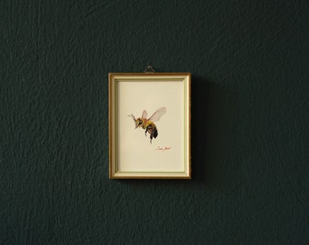 PRINT -Honey bee painting, honey bees art, honey bees watercolor, honey bees prints, bee print, bee painting, bee watercolor,  Art
