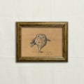 Original, NOT A PRINT- Owl art, owl charcoal sketch, minimal owl, Strigiformes drawing, owl illustration, owl pencil artwork - Unframed art. product logo