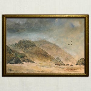 Acquerello paesaggio marino, paesaggio selvaggio, costa atlantica, natura selvaggia, arte di Juan Bosco 3461