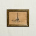 Original, NOT A PRINT - Eiffel Tower art, Paris charcoal sketch, minimal Eiffel Tower, France, Eiffel Tower pencil artwork - Unframed art. product logo